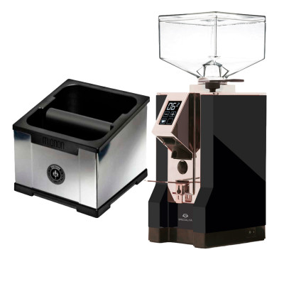 Eureka Mignon Specialita Sort/Chrome Espressokværn Inkl. Mignon Knock Box Chrome