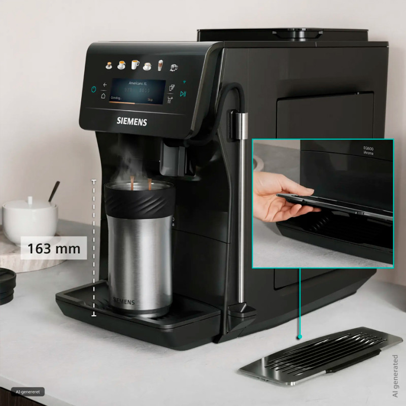 Siemens TP601E09 EQ600 Espressomaskine Inkl. Plejeprodukter og 2x1 kg Kaffe