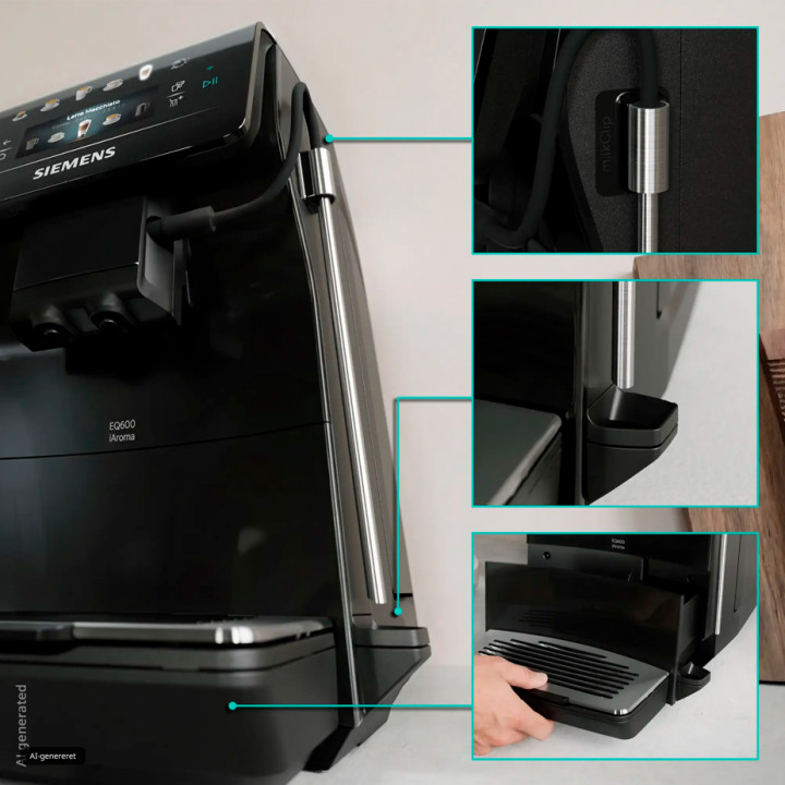 Siemens TP601E09 EQ600 Espressomaskine Inkl. Plejeprodukter og 2x1 kg Kaffe