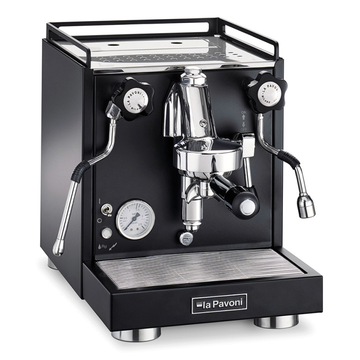 La Pavoni Mini Cellini Sort LPSMCB01EU Espressomaskine Inkl. Eureka Mignon Specialita Sort/Chrome Espressokværn