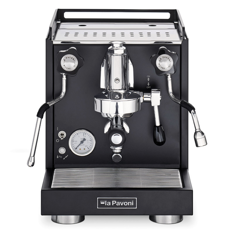 La Pavoni Mini Cellini Sort LPSMCB01EU Espressomaskine Inkl. Eureka Mignon Specialita Sort/Chrome Espressokværn