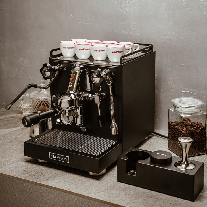 La Pavoni Mini Cellini Sort LPSMCB01EU Espressomaskine Inkl. Eureka Mignon Specialita Sort/Chrome Espressokværn