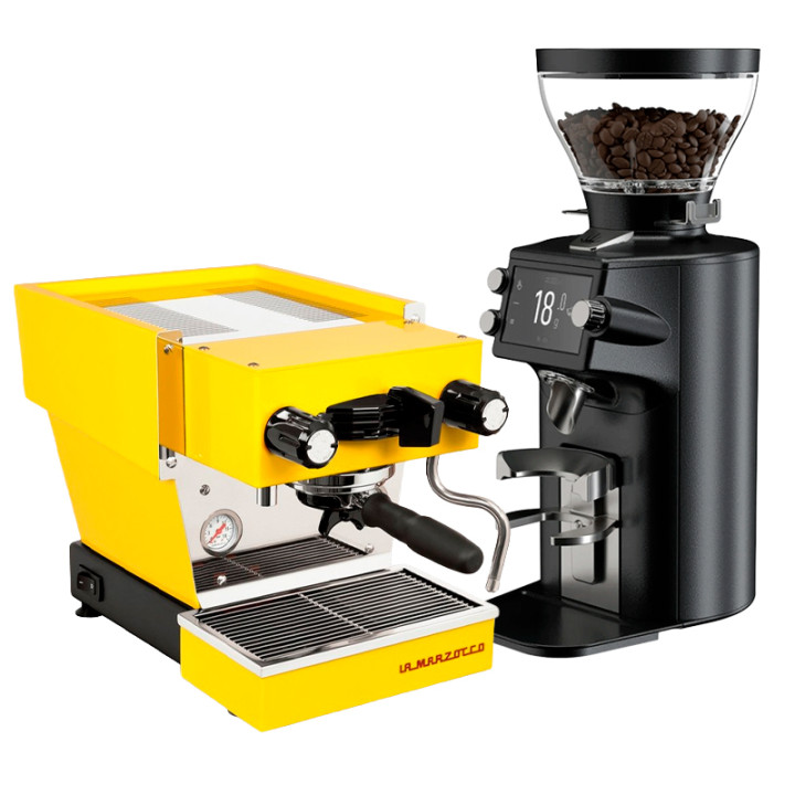 La Marzocco Linea Micra Gul Espressomaskine Inkl. Mahlkönig E64 WS Sort Espressokværn