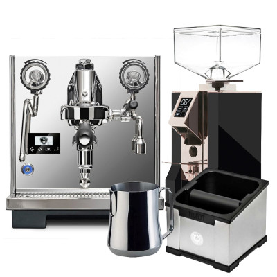 Eureka Costanza Sort Espressomaskine Inkl. Eureka Mignon Specialita & Baristaudstyr