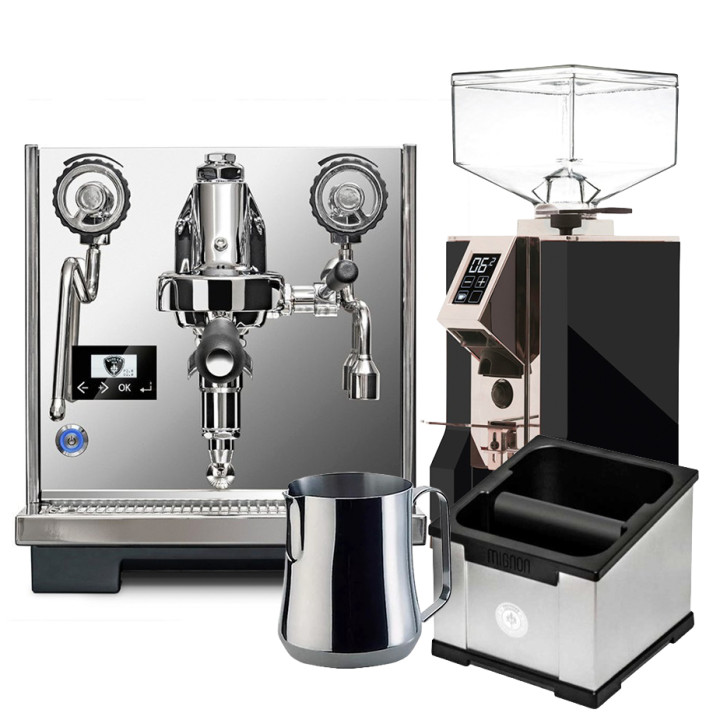 Eureka Costanza Sort Espressomaskine Inkl. Eureka Mignon Specialita & Baristaudstyr