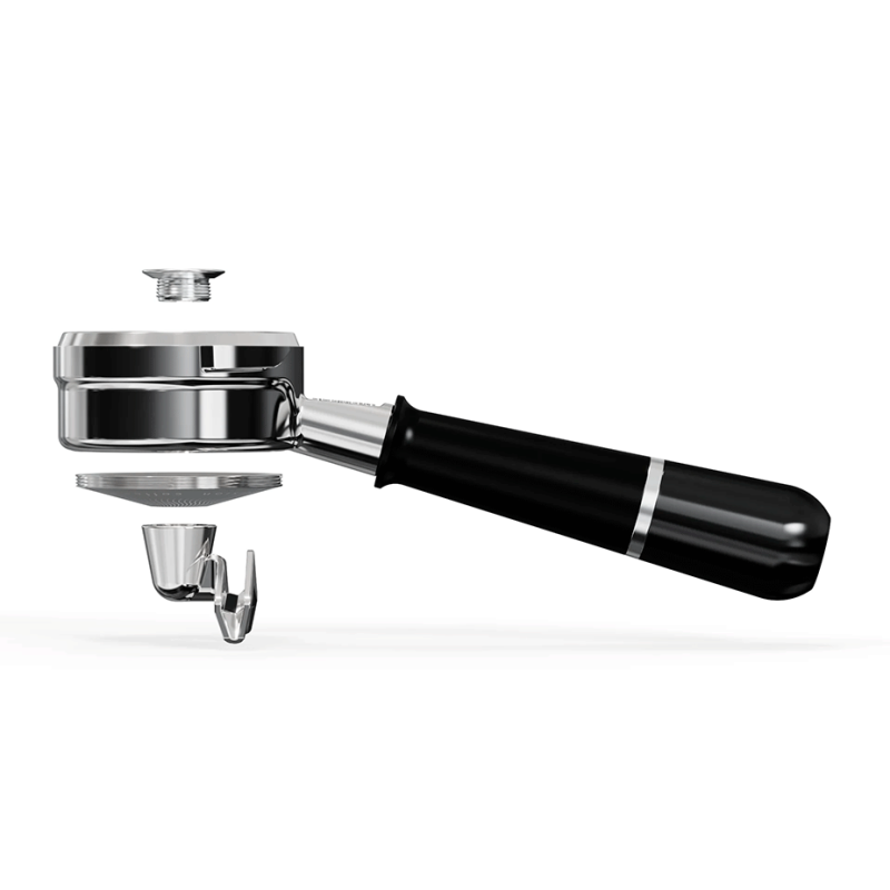 Pesado Hybrid Bundløst & Double Spouted Portafilter 5mm E61 Gruppehoved Sort/Sort