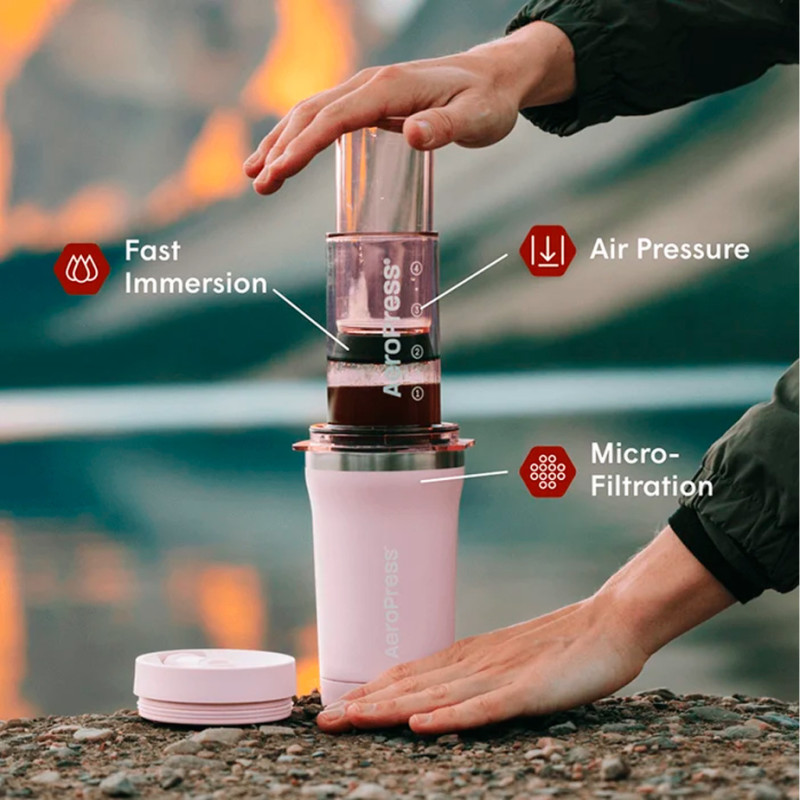 AeroPress Go Plus Pink Rejsebrygger