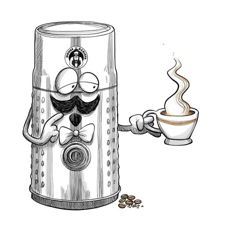 House of Barista Elektrisk Kaffekværn Inkl. 9x400g Verdenskaffe
