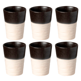 Costa Nova Notos Krus 13 cl 6 Stk Sort/Creme Costa Nova Notos Krus 13 cl 6 Stk Sort/Creme