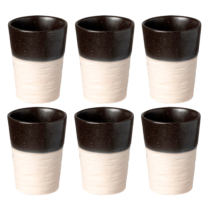 Costa Nova Notos Krus 13 cl 6 Stk Sort/Creme