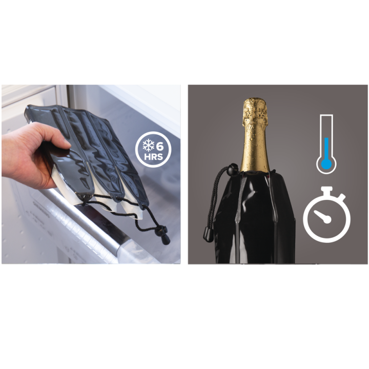 Vacu Vin Active Champagnekøler Sort/Guld