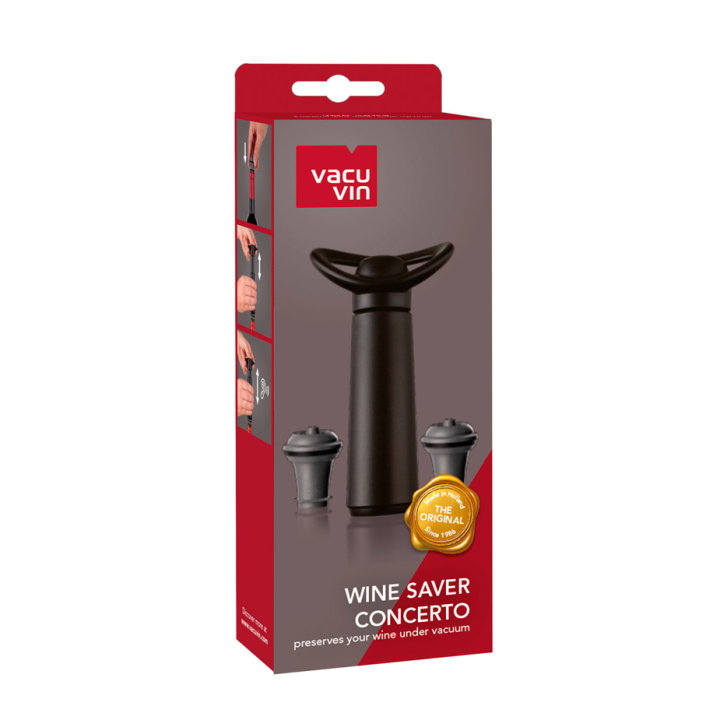 Vacu Vin Wine Saver Concerto Vakuumpumpe Inkl. 2 Vinpropper