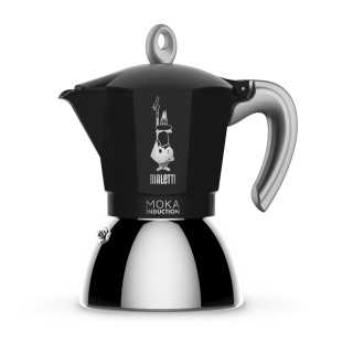Bialetti Moka Induction 6 Kop. Espressokande Sort Bialetti Moka Induction 6 Kop. Espressokande Sort