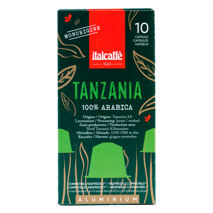 ItalCaffè Tanzania Kaffekapsler 10 stk ItalCaffè Tanzania Kaffekapsler 10 stk