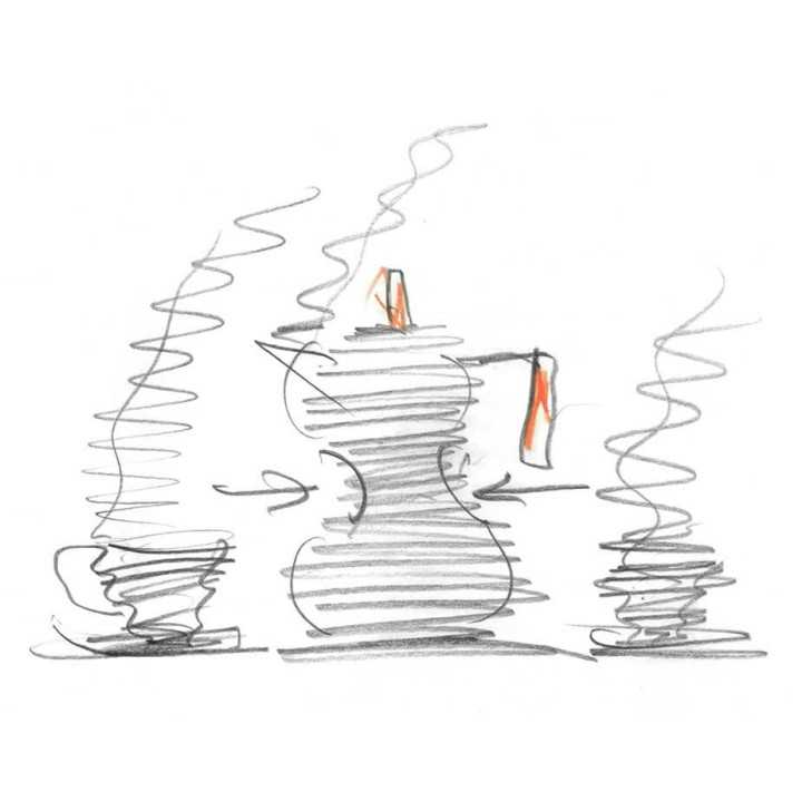 Alessi Pulcina 3 Kop. Espressokande Sort