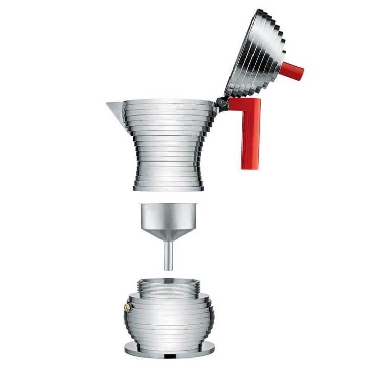 Alessi Pulcina 6 Kop. Espressokande Rød