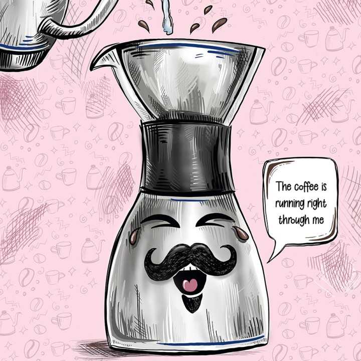 Kaffeplakat Rigtig Kaffe POUR OVER 21x30cm Kaffeplakat Rigtig Kaffe POUR OVER 21x30cm