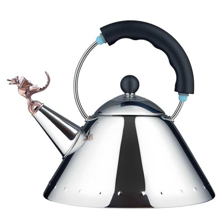 Alessi 9093 Tea Rex Kedel Sort Alessi 9093 Tea Rex Kedel Sort