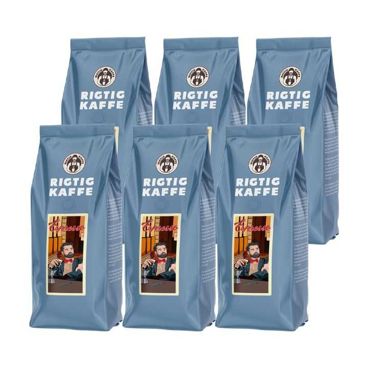 Rigtig Kaffe Espresso 6x500g Rigtig Kaffe Espresso 6x500g