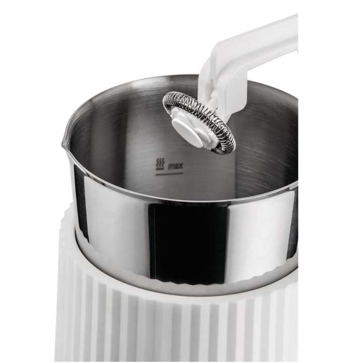 Alessi Plissé Pulcina Elektrisk Mælkeskummer Hvid