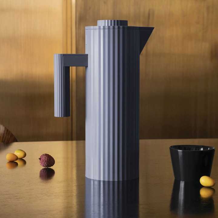 Alessi Plissé Termokande 1L Grå Alessi Plissé Termokande 1L Grå
