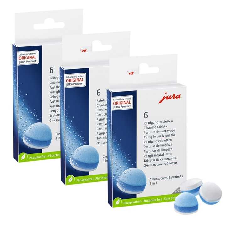 Jura 3-Fase Rensepiller 3 x 6 stk Jura 3-Fase Rensepiller 3 x 6 stk