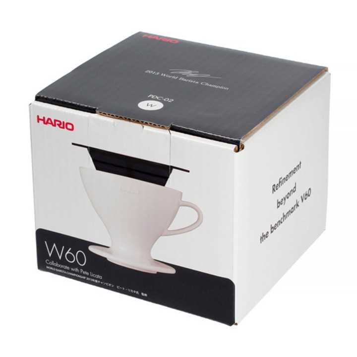 Hario W60-02 Keramik Dripper Hvid 2 Kop. Hario W60-02 Keramik Dripper Hvid 2 Kop.