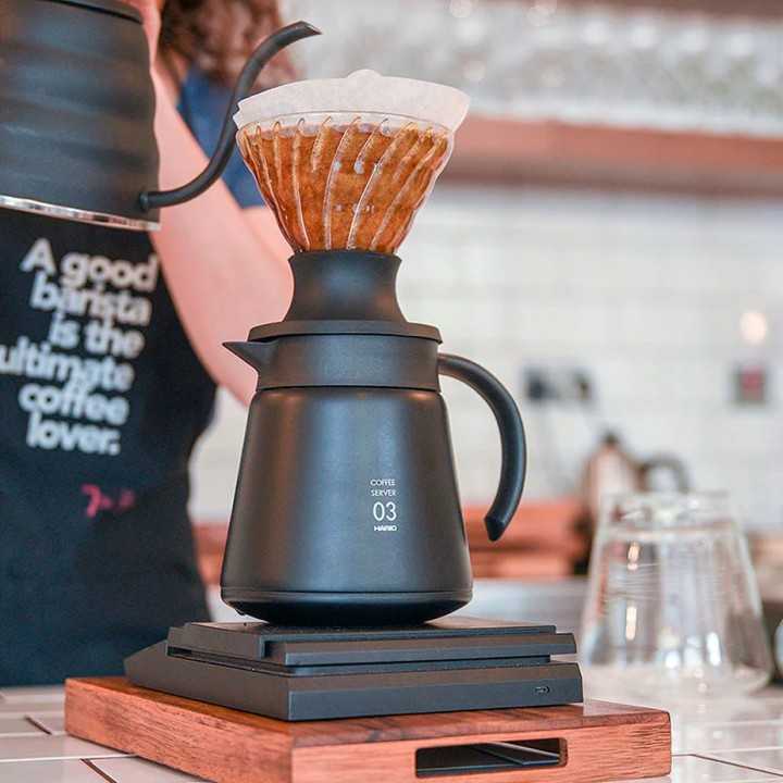 Hario V60-03 Rustfrit Stål Server 0,8L Sort Hario V60-03 Rustfrit Stål Server 0,8L Sort