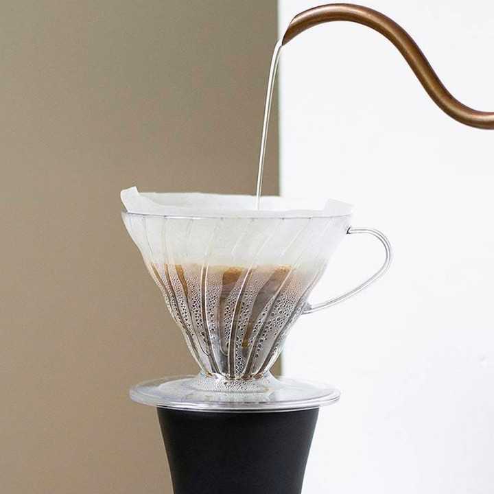 Hario Cup Dripper V60 Klar Plast 1 Kop. Hario Cup Dripper V60 Klar Plast 1 Kop.
