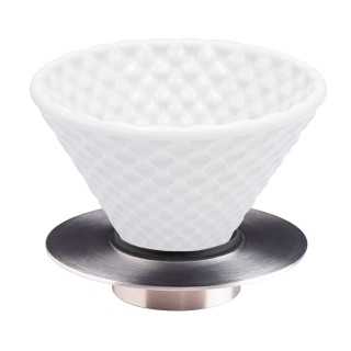 Loveramics Brewers Strong Dripper Hvid 2 Kop Inkl. Stand Metallic