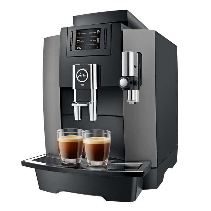 Jura WE8 (EA) Espressomaskine Inkl. 2,5L Cooler, Pleje & 6kg Kaffe Jura WE8 (EA) Espressomaskine Inkl. 2,5L Cooler, Pleje & 6kg Kaffe