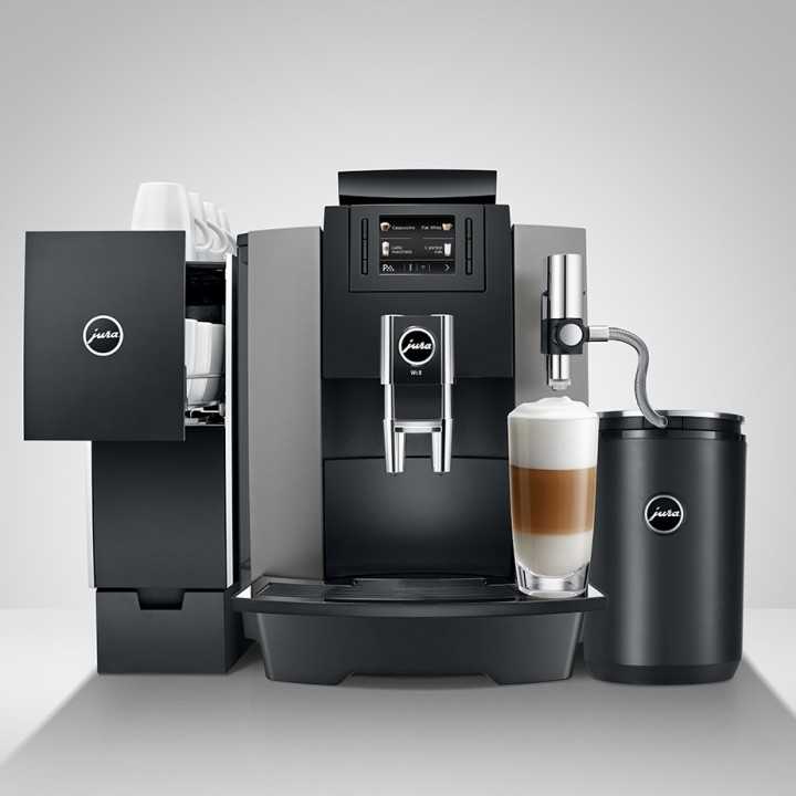Jura WE8 (EA) Espressomaskine Inkl. 1L Cooler, Pleje & 6kg Kaffe Jura WE8 (EA) Espressomaskine Inkl. 1L Cooler, Pleje & 6kg Kaffe