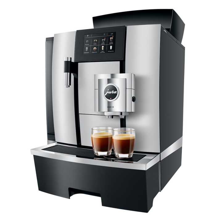 Jura Giga X3 (EB) Alu Espressomaskine Inkl. 2,5L Cooler, Pleje, 12kg Kaffe Jura Giga X3 (EB) Alu Espressomaskine Inkl. 2,5L Cooler, Pleje, 12kg Kaffe