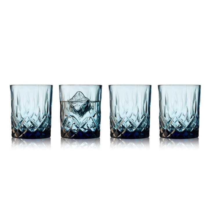 Lyngby Sorrento Whiskyglas 32 cl 4 Stk Blå