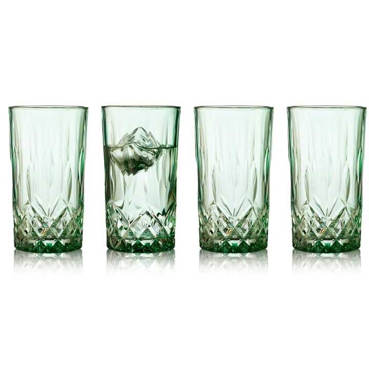 Lyngby Sorrento Highballglas 38 cl 4 Stk Blå