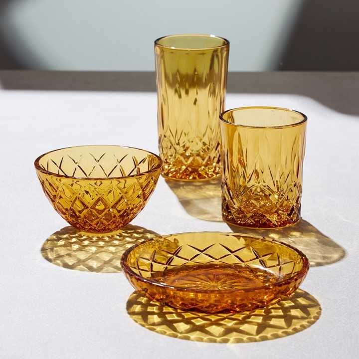Lyngby Sorrento Highballglas 38 cl 4 Stk Amber