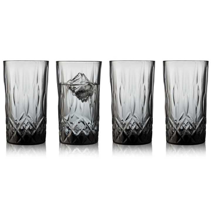 Lyngby Sorrento Highballglas 38 cl 4 Stk Smoke