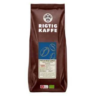 Rigtig Kaffe Organic Papua New Guinea 400g Hele kaffebønner