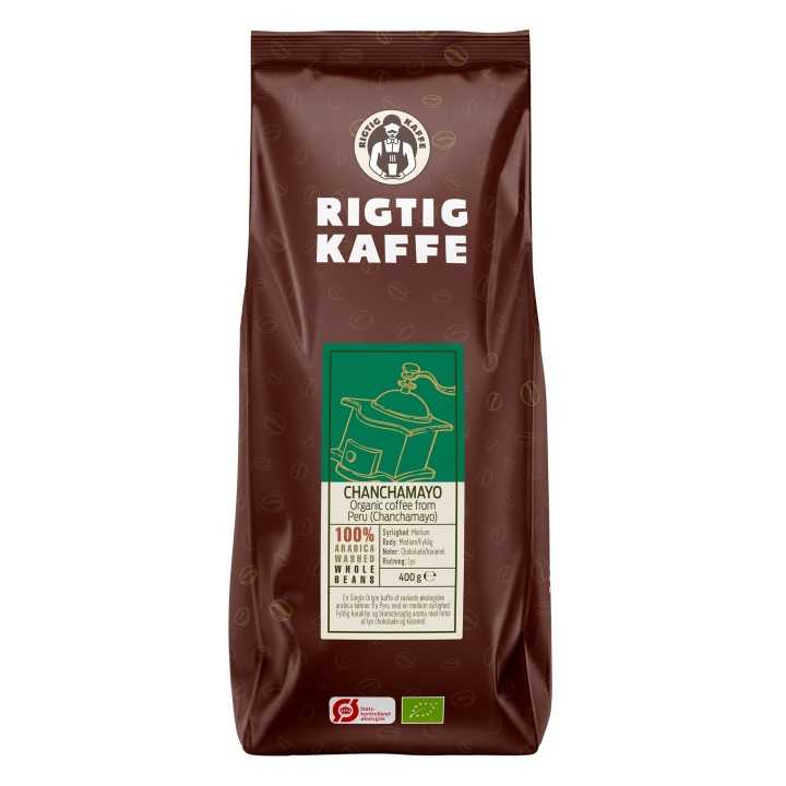 Rigtig Kaffe Organic Chanchamayo 400g Hele kaffebønner Rigtig Kaffe Organic Chanchamayo 400g Hele kaffebønner