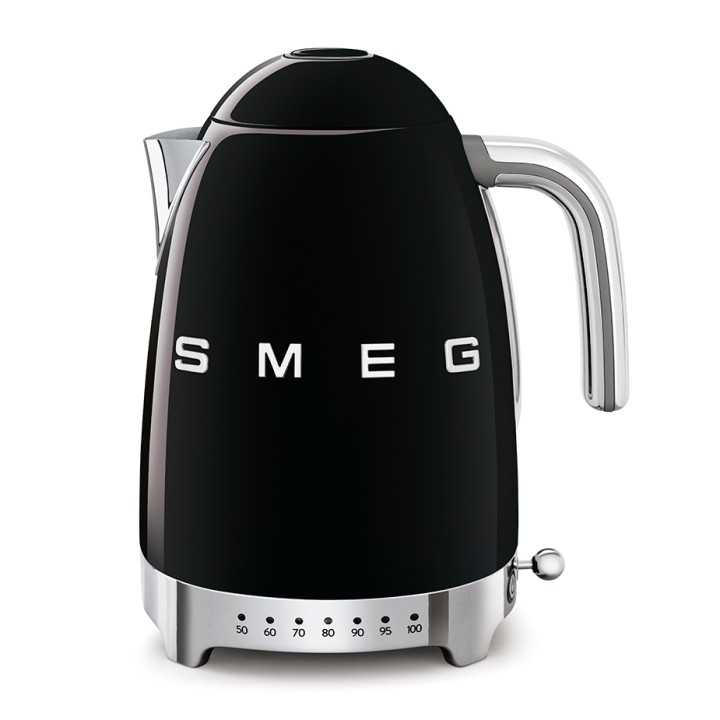 Smeg KLF04BLEU Elkedel m. Temperatur 1,7L Sort Smeg KLF04BLEU Elkedel m. Temperatur 1,7L Sort