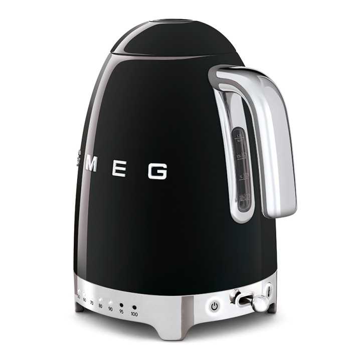 Smeg KLF04BLEU Elkedel m. Temperatur 1,7L Sort Smeg KLF04BLEU Elkedel m. Temperatur 1,7L Sort