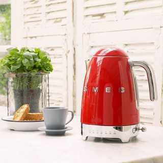 Smeg KLF04RDEU Elkedel m. Temperatur 1,7L Rød