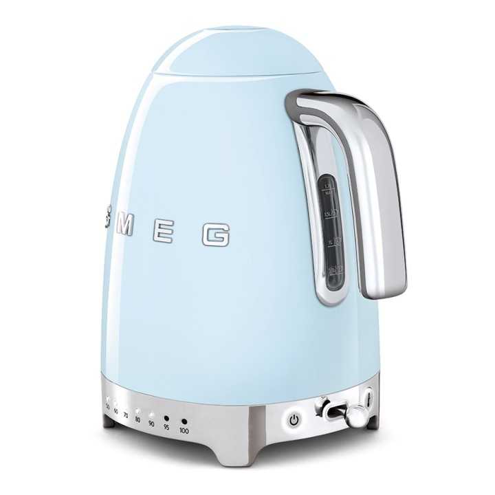 Smeg KLF04PBEU Elkedel m. Temperatur 1,7L Pastelblå Smeg KLF04PBEU Elkedel m. Temperatur 1,7L Pastelblå