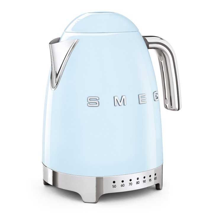 Smeg KLF04PBEU Elkedel m. Temperatur 1,7L Pastelblå Smeg KLF04PBEU Elkedel m. Temperatur 1,7L Pastelblå