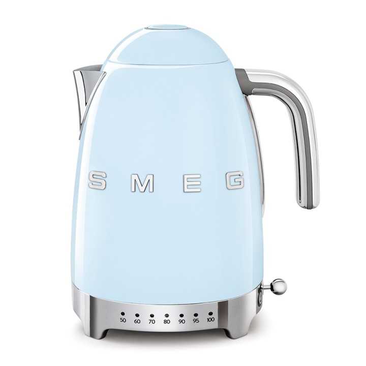 Smeg KLF04PBEU Elkedel m. Temperatur 1,7L Pastelblå Smeg KLF04PBEU Elkedel m. Temperatur 1,7L Pastelblå