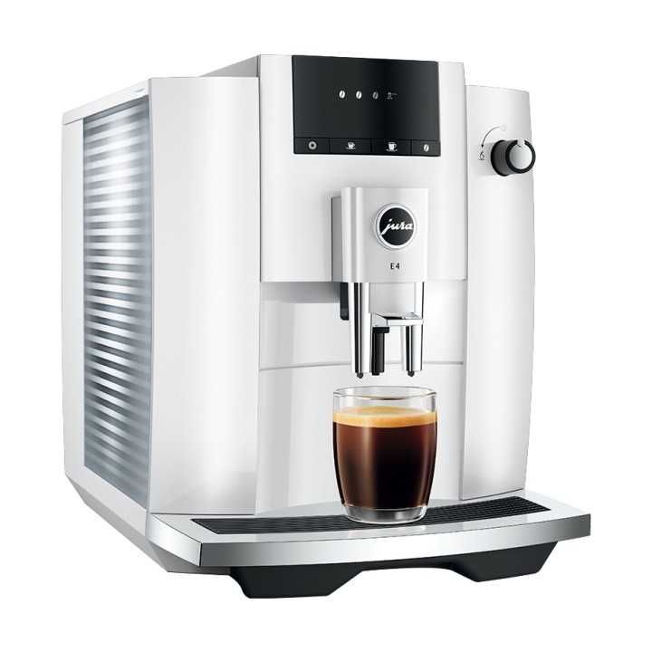 Jura E4 (EA) Piano White Espressomaskine Inkl. Kopper & 500g Rigtig Kaffe Jura E4 (EA) Piano White Espressomaskine Inkl. Kopper & 500g Rigtig Kaffe