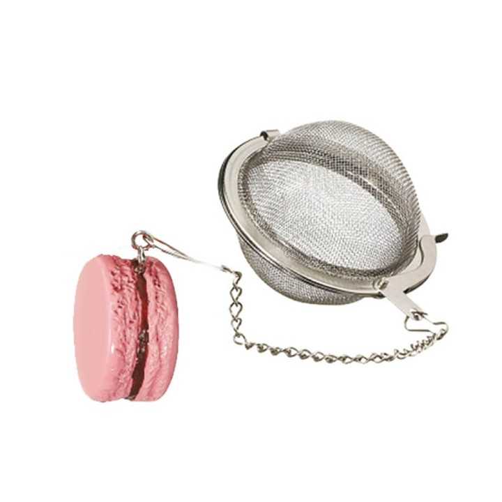 Tesi i Kæde med MacaronTesi i Kæde med Macaron-Figur Inkl. Østerlandsk Thehus Strawberry Cream 125gFigur Inkl. Østerlandsk Thehu