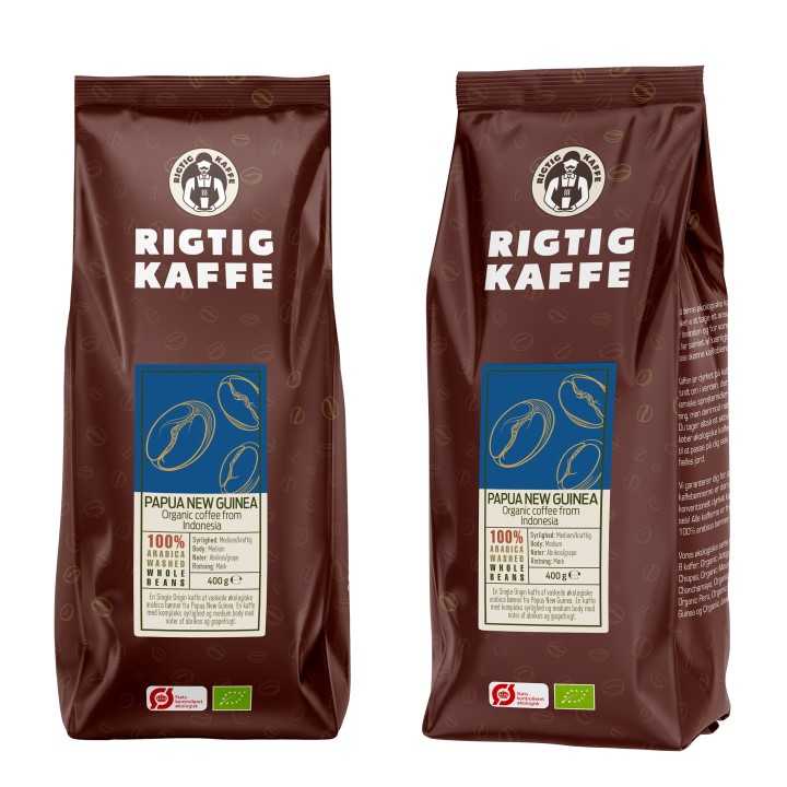 Rigtig Kaffe Organic Papua New Guinea 15x400g Hele kaffebønner