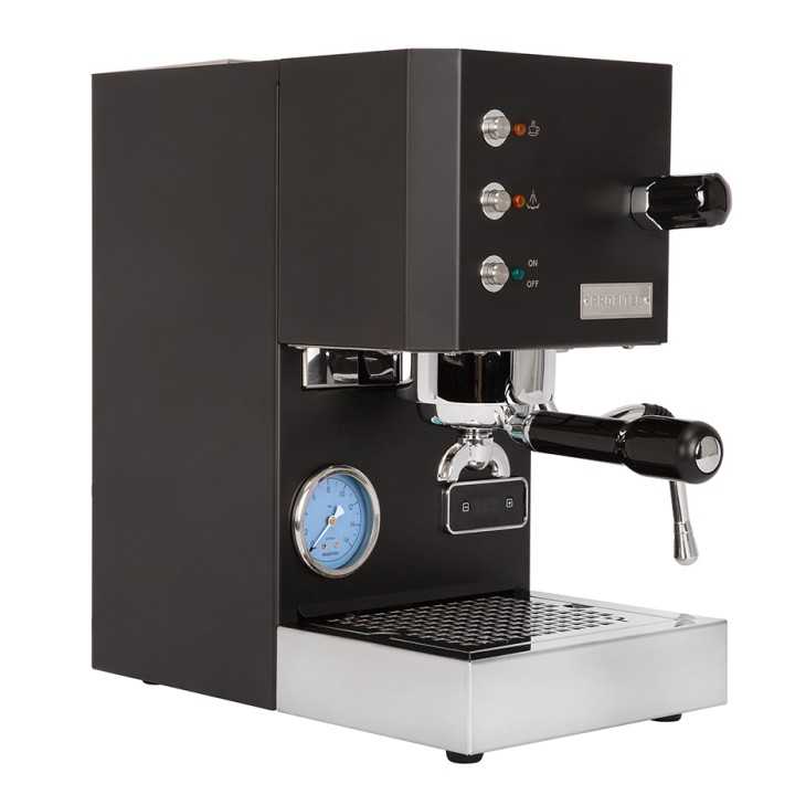 Profitec GO Mat Sort Espressomaskine Model 2025 Inkl. Eureka Mignon Perfetto Espressokværn, Kaffevægt & Baristaudstyr