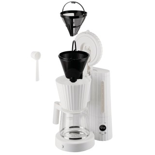 Alessi Plissé Kaffemaskine Hvid Alessi Plissé Kaffemaskine Hvid